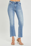 RISEN Frayed Hem Cropped Jeans