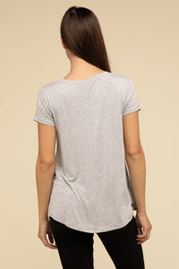 Round Hem Short Sleeve Tee