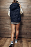 Braided Puffer Vest with Hood