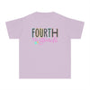 YOUTH Fourth Grade Notebook Font Comfort Colors Tee