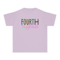 YOUTH Fourth Grade Notebook Font Comfort Colors Tee