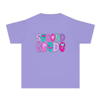 YOUTH Second Grade Heart Font Comfort Colors Tee