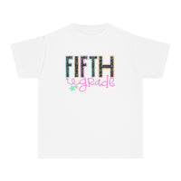 YOUTH Fifth Grade Notebook Font Comfort Colors Tee