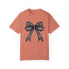 Halloween Lace Bow Comfort Colors Tee