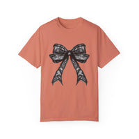 Halloween Lace Bow Comfort Colors Tee