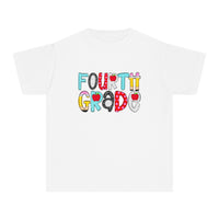 YOUTH Fourth Grade School Font Comfort Colors Tee