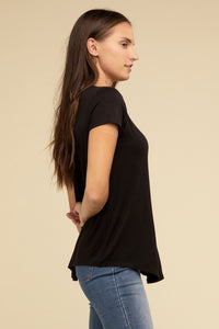 Round Hem Short Sleeve Tee