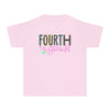 YOUTH Fourth Grade Notebook Font Comfort Colors Tee