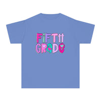 YOUTH Fifth Grade Heart Font Comfort Colors Tee