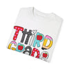 THIRD GRADE School Font Comfort Colors Tee