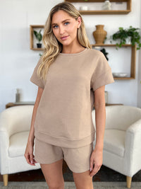 Texture Top and Shorts Set