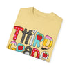 THIRD GRADE School Font Comfort Colors Tee