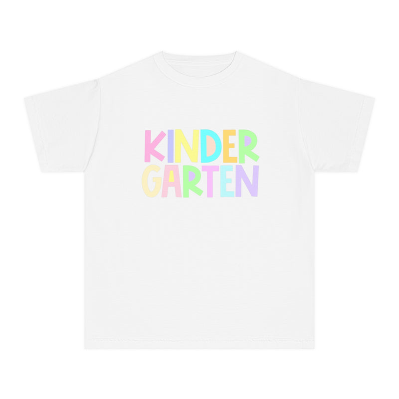 YOUTH KINDER Pastel Font Comfort Colors Tee