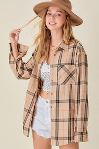 Neutral Plaid Shirt