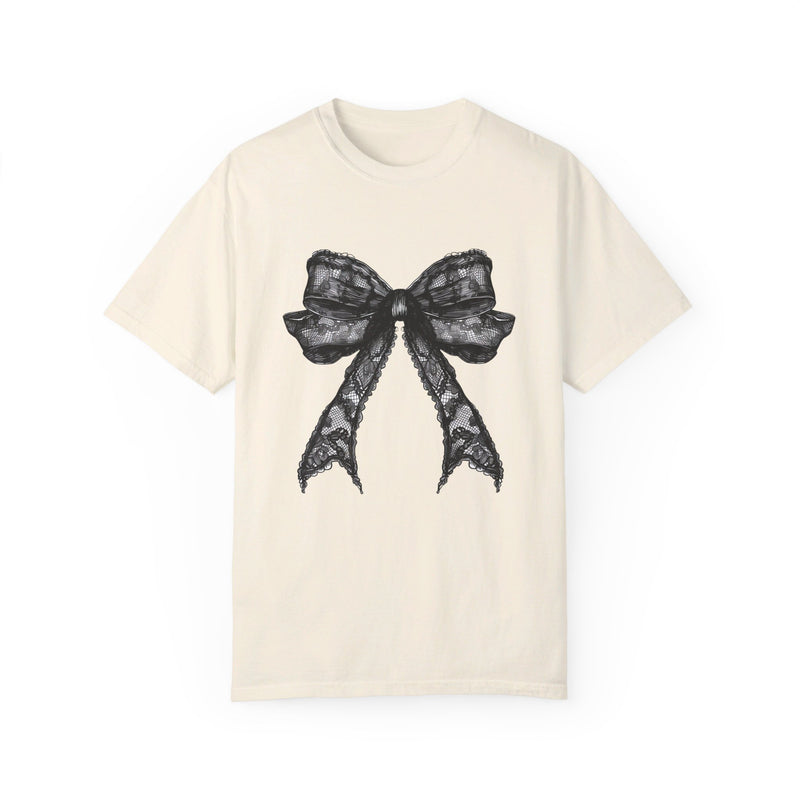 Halloween Lace Bow Comfort Colors Tee