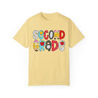 SECOND GRADE School Font Comfort Colors Tee