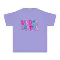 YOUTH Kindergarten Heart Font Comfort Colors Tee