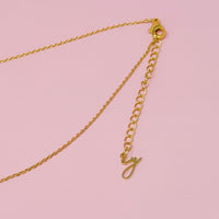 Crystal Bubble Initial Necklace