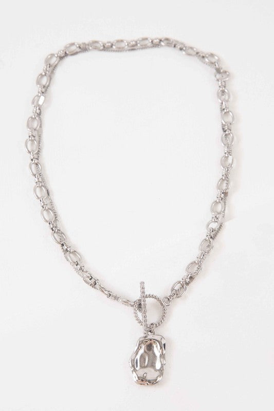 Sculpted Charm Pull Through Necklace