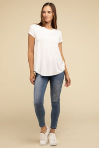 Round Hem Short Sleeve Tee