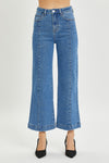 RISEN Front Seam High Rise Wide Leg Jeans