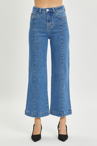 RISEN Front Seam High Rise Wide Leg Jeans