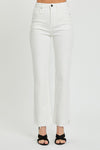 RISEN White Tummy Control Straight Leg Jeans