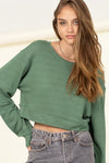 Dropped Shoulder Cropped Sweatshirt