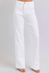 RISEN White High Rise Straight Leg Jeans