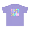 YOUTH FIRST Grade Pastel Font Comfort Colors Tee