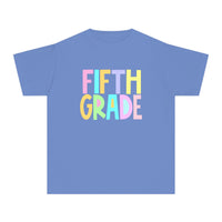 YOUTH FIFTH Grade Pastel Font Comfort Colors Tee