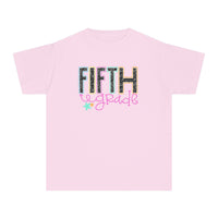 YOUTH Fifth Grade Notebook Font Comfort Colors Tee