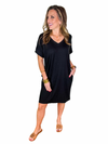 Little Black V-Neck Dress