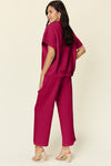 Texture Quarter Zip Top and Pants Set