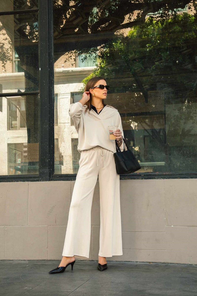 Umgee Drawstring Wide Leg Pants with Pockets