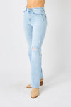 Judy Blue High Waist Distressed Straight Jeans