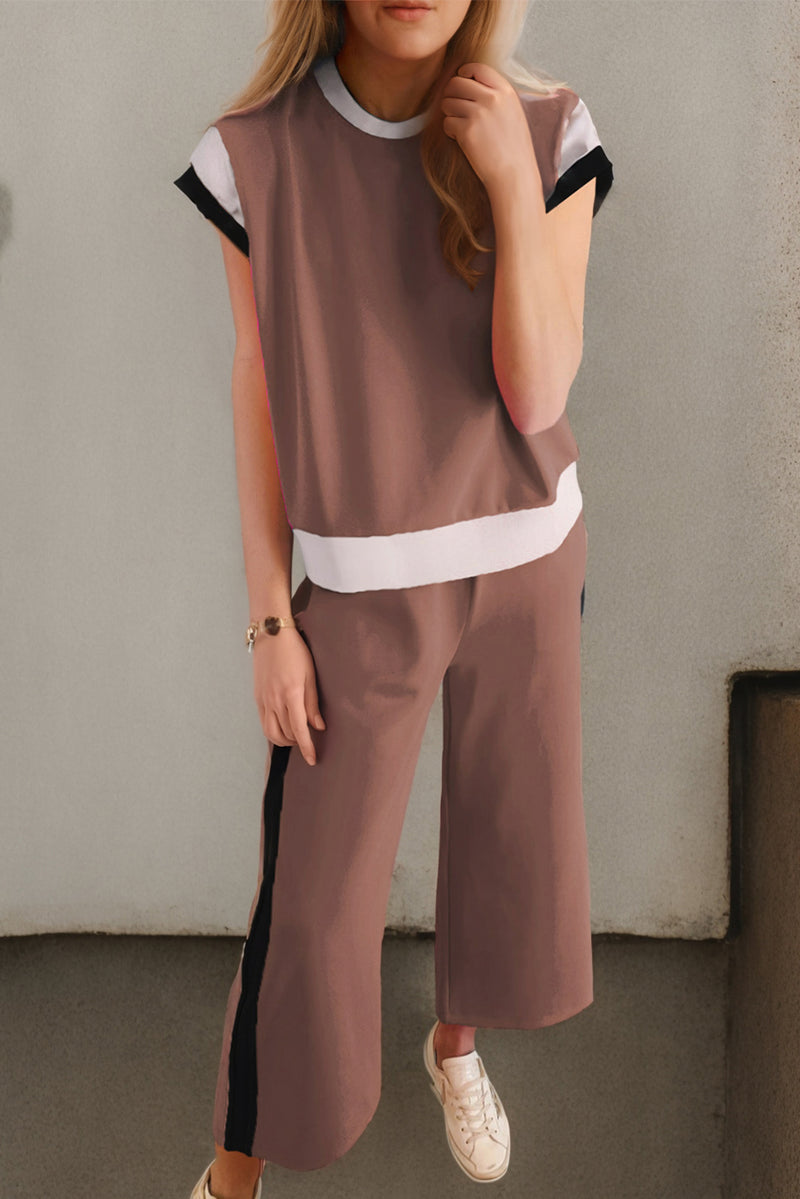 Dupe Contrast Pants Set