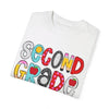 SECOND GRADE School Font Comfort Colors Tee