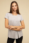 Round Hem Short Sleeve Tee