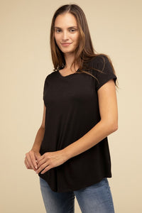 Round Hem Short Sleeve Tee