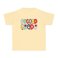 YOUTH Second Grade School Font Comfort Colors Tee