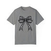 Halloween Lace Bow Comfort Colors Tee