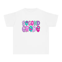 YOUTH Second Grade Heart Font Comfort Colors Tee