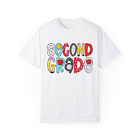 SECOND GRADE School Font Comfort Colors Tee