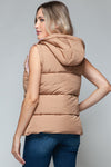 Snap and Zip Closure Hooded Vest