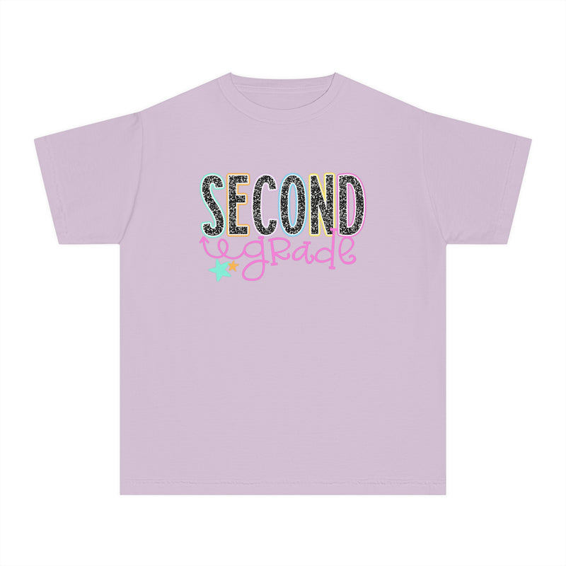 YOUTH Second Grade Notebook Font Comfort Colors Tee