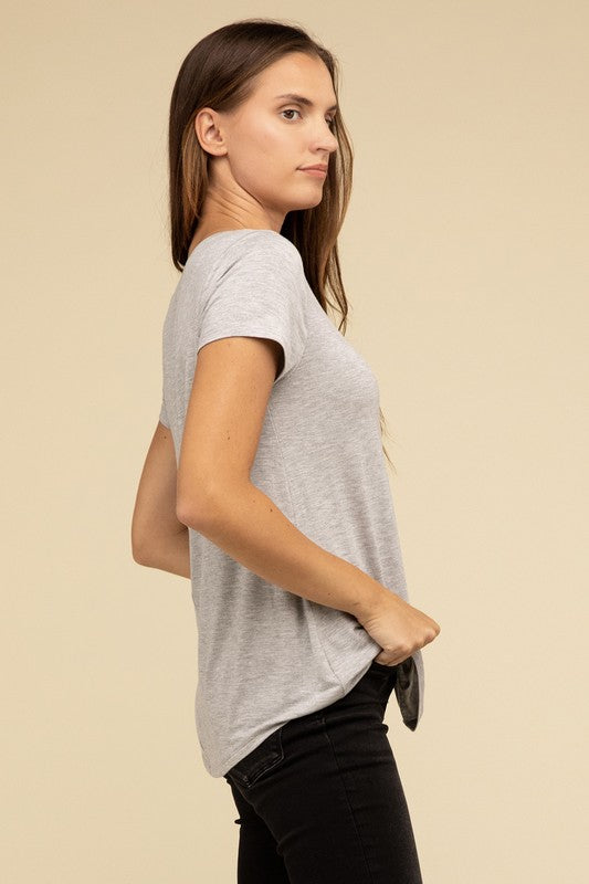 Round Hem Short Sleeve Tee