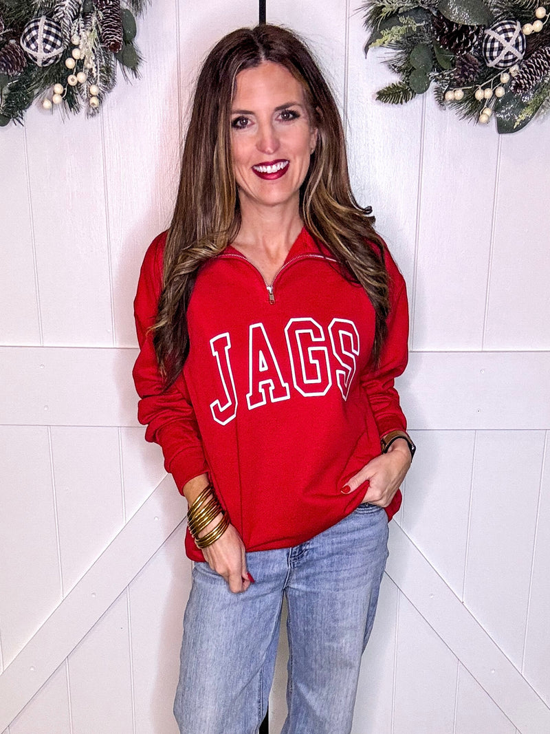 RED JAGS Quarter Zip Pullover