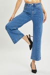 RISEN Front Seam High Rise Wide Leg Jeans