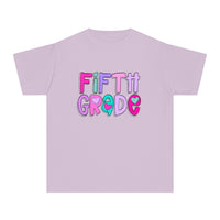 YOUTH Fifth Grade Heart Font Comfort Colors Tee